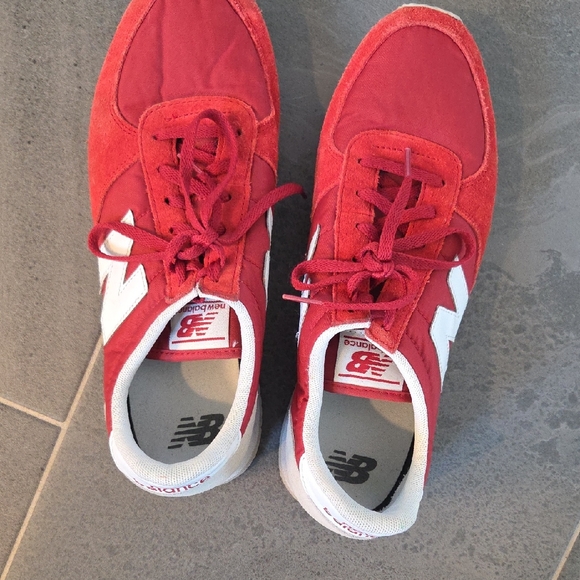 New Balance Red and White Women's Sneakers - Picture 1 of 4